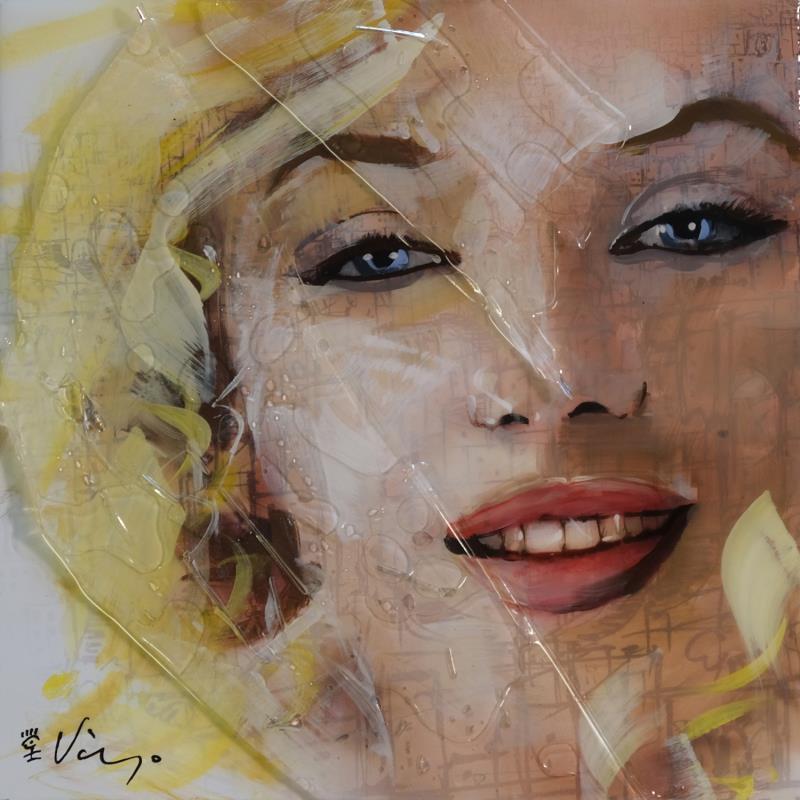 Painting MARILYN by Viejo Philippe  | Painting Figurative Acrylic, Resin Pop icons, Portrait