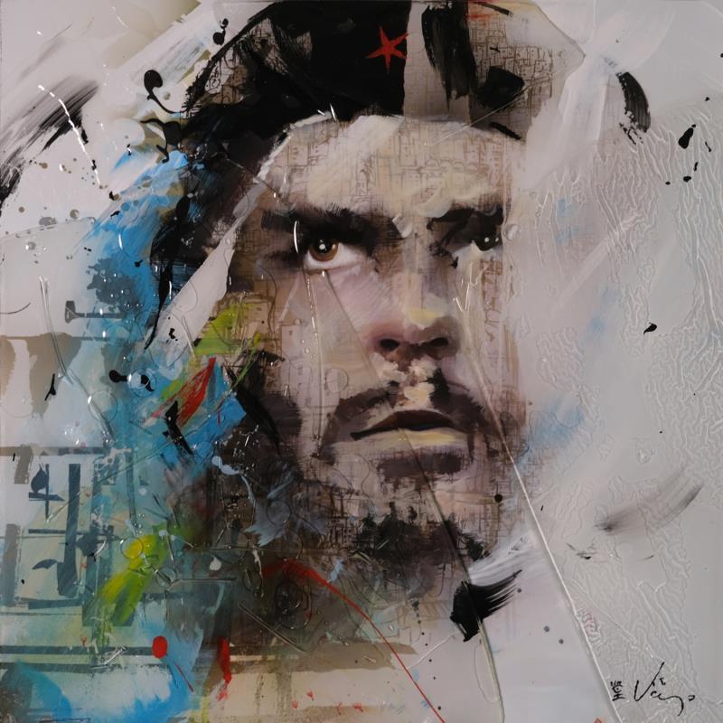 Painting CHE by Viejo Philippe  | Painting Figurative Acrylic, Resin Pop icons, Portrait