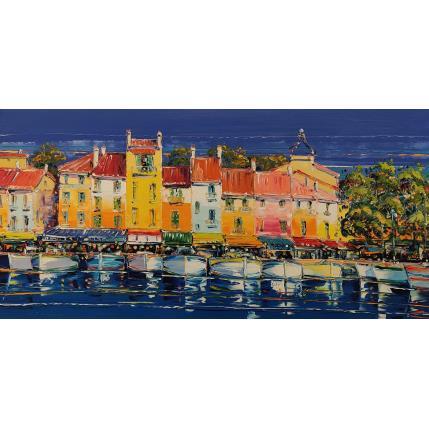 Painting Promenade à Cassis by Corbière Liisa | Painting Figurative Oil Landscapes, Marine