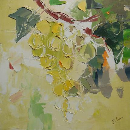 Painting Sunny grapes by Lunetskaya Elena | Painting Figurative Oil Landscapes, Minimalist, Nature, Pop icons