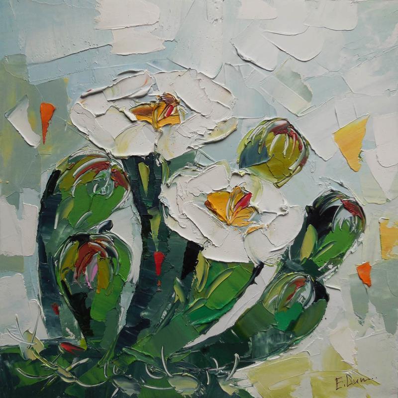 Painting Carnegie flower by Lunetskaya Elena | Painting Figurative Landscapes Nature Still-life Oil