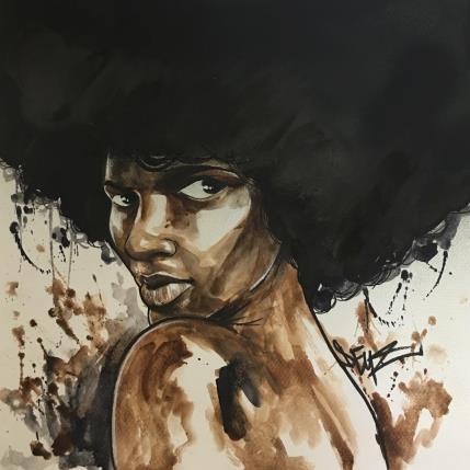 Painting Ebony Beauty 3 by Deuz | Painting Street art Portrait
