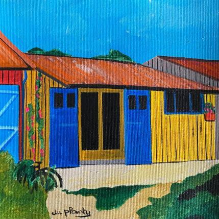 Painting Les Portes Bleues  by Du Planty Anne | Painting Figurative Acrylic Marine, Nature, Pop icons, Urban