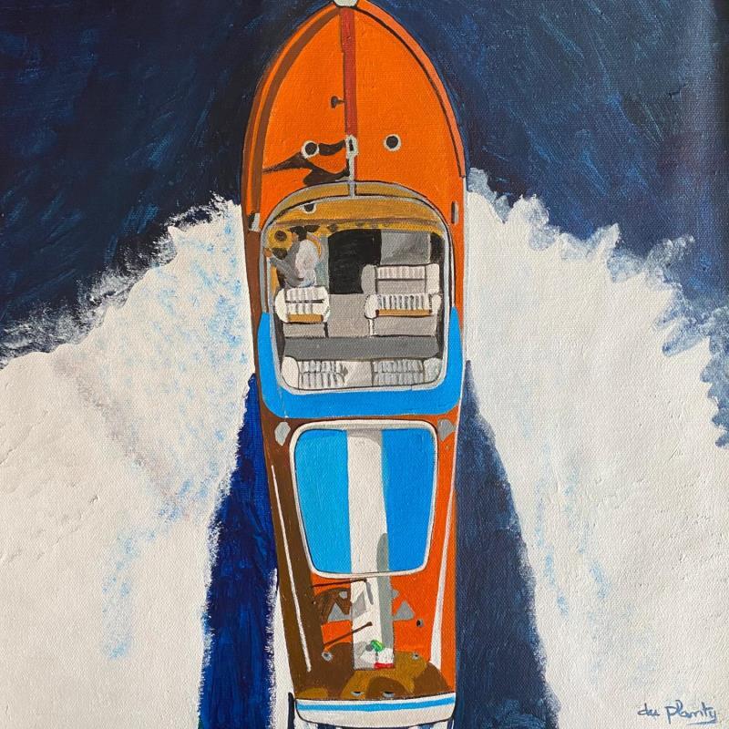 Painting Riva en Mer by Du Planty Anne | Painting Figurative Marine Acrylic