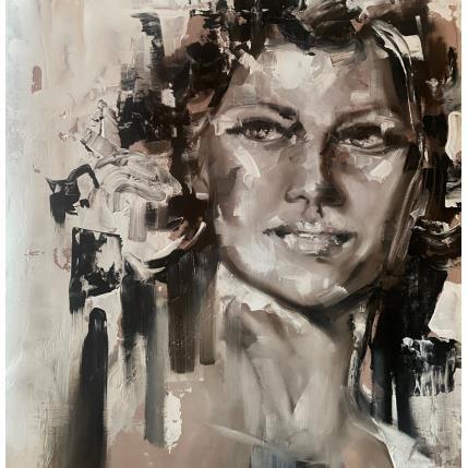 Painting Bianco e nero by Abbondanzia Monica | Painting Figurative Oil Portrait