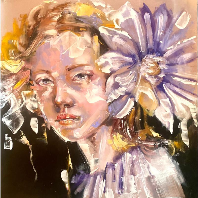 Gemälde Viola d'inverno von Abbondanzia Monica | Gemälde Figurativ Porträt Öl