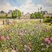 Peinture Paris jardin tulieries par Decoudun Jean charles | Tableau Figuratif Aquarelle