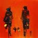Painting Duo fluo by Raffin Christian | Painting Figurative Life style Oil