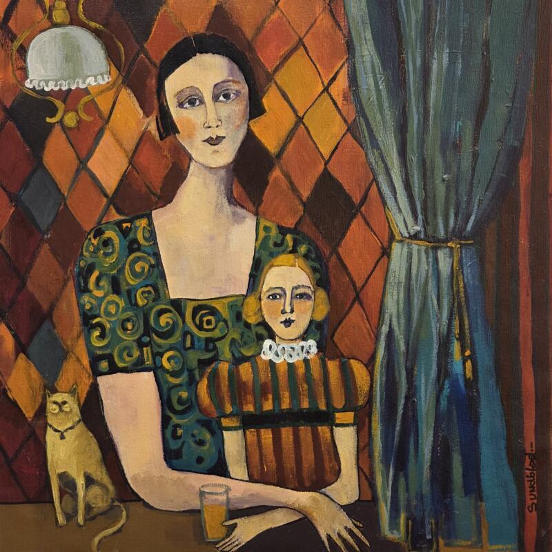 Painting Memories of my childhood by Sundblad Silvina | Painting Figurative Acrylic