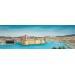 Painting Panoramique entrée de Marseille by Blandin Magali | Painting Figurative Landscapes Marine Oil