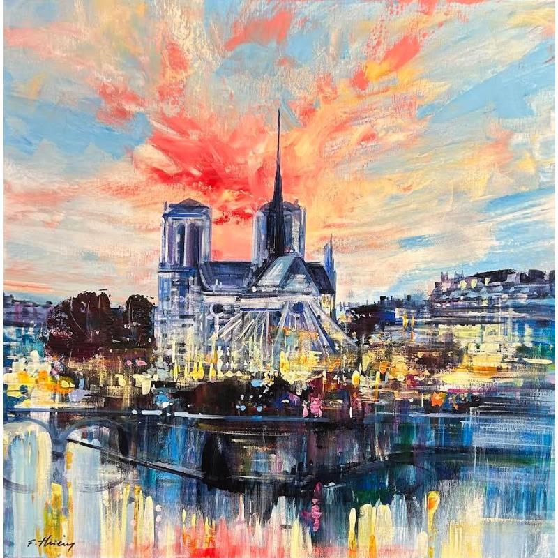 Peinture Notre-Dame Forever par Frédéric Thiery | Tableau Figuratif Acrylique