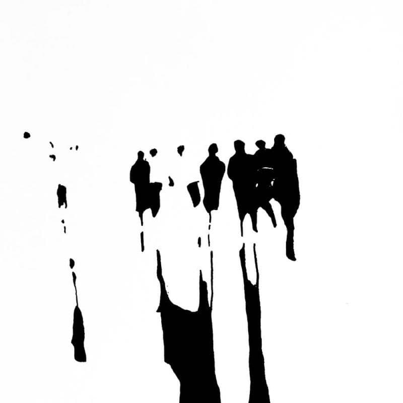 Painting SI 100 by Rat Serge | Painting Figurative Mixed Black & White
