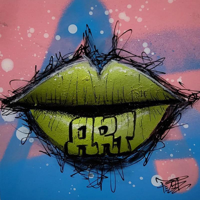 Gemälde LIPS #6 ART von Pegaz art | Gemälde Pop-Art Graffiti Acryl