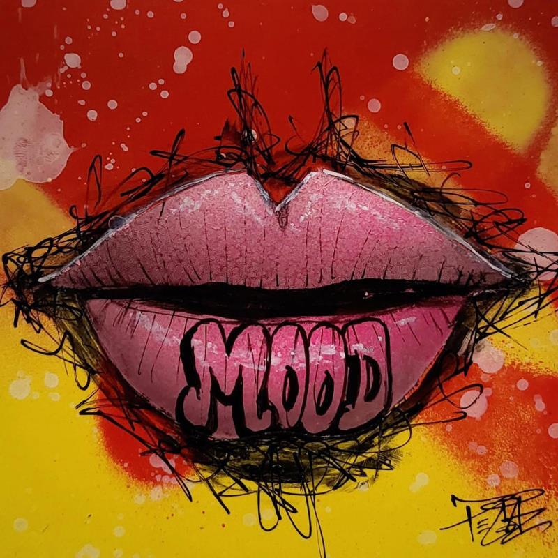 Peinture LIPS #2 MOOD par Pegaz art | Tableau Pop-art Graffiti Acrylique