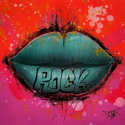 Painting LIPS #7 ROCK by Pegaz art | Painting Pop-art Acrylic, Graffiti Pop icons