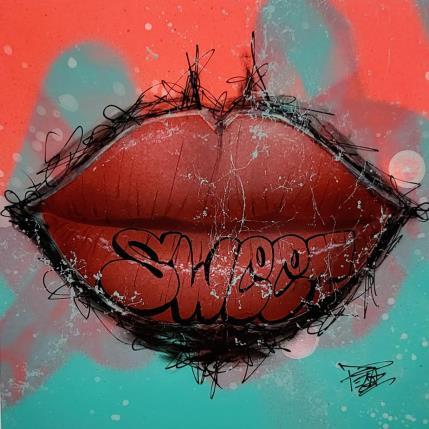 Painting LIPS #6 SWEET by Pegaz art | Painting Pop-art Acrylic, Graffiti Pop icons