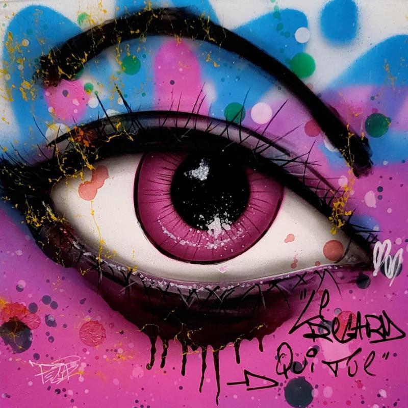 Peinture EYE #6 par Pegaz art | Tableau Pop-art Graffiti Acrylique
