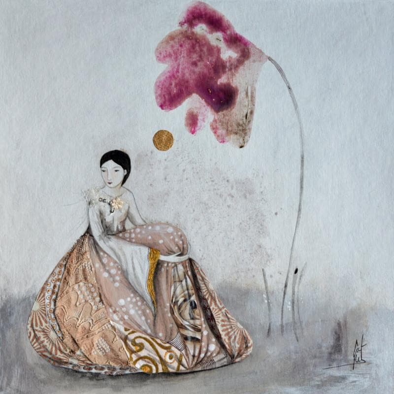 Peinture Perle 3 par Rebeyre Catherine | Tableau Art naïf Acrylique scènes de vie