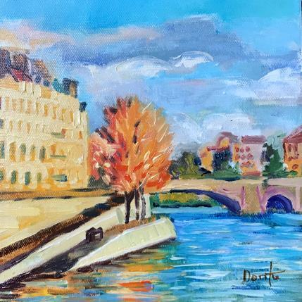 Painting Au bord de la Seine by Dontu Grigore | Painting Figurative Oil Pop icons, Urban