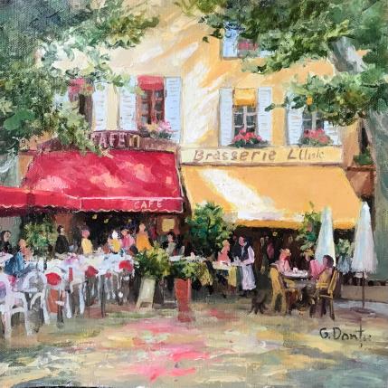 Painting Les terrasses de cafés  by Dontu Grigore | Painting Figurative Oil Urban