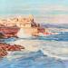Peinture Antibes, côte d'Azur  par Dontu Grigore | Tableau Figuratif Urbain Huile