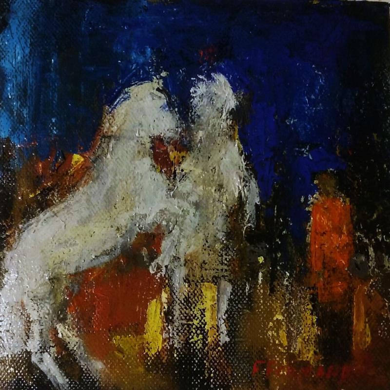 Painting Beauté animale by Fernando | Painting Figurative Animals Oil