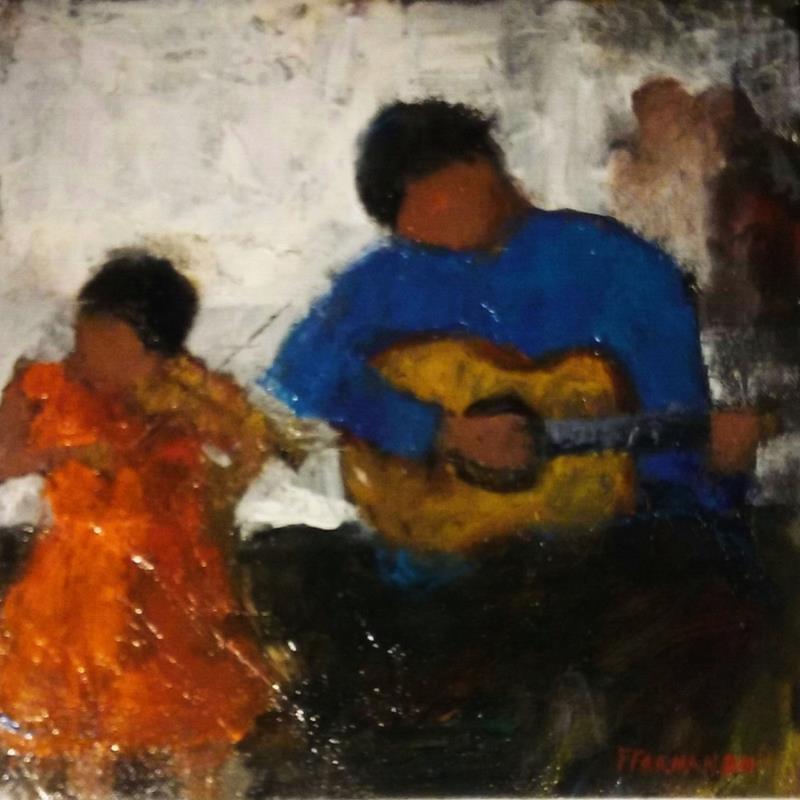 Painting Emotion-1 by Fernando | Painting Figurative Oil Child, Life style, Music