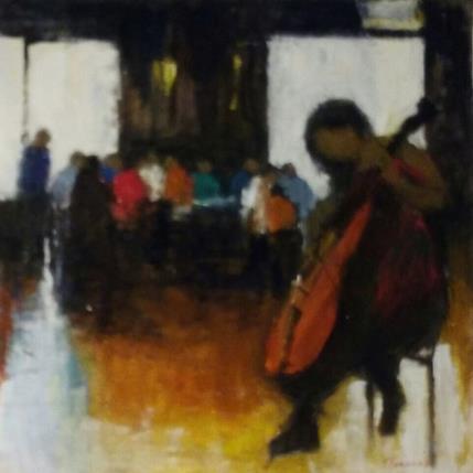 Painting Concert privé by Fernando | Painting Figurative Oil Life style, Music