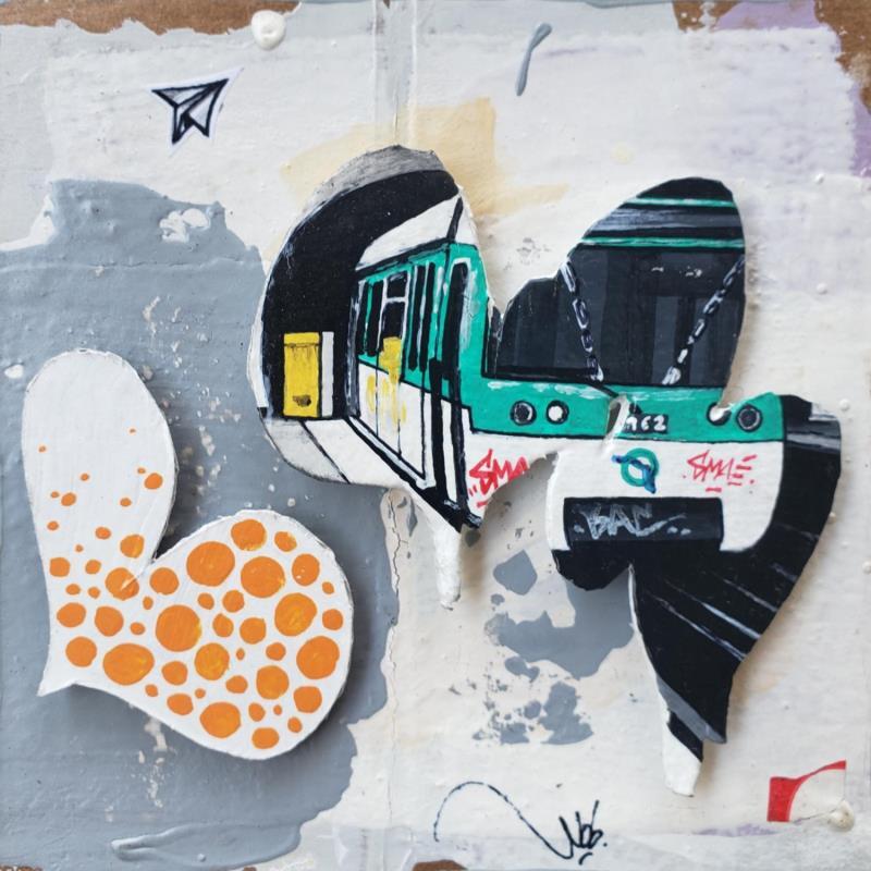 Peinture Head par Lassalle Ludo | Tableau Street Art Paysages Urbain Architecture Graffiti Bois Acrylique