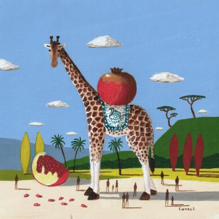 Tableau Girafe et planète