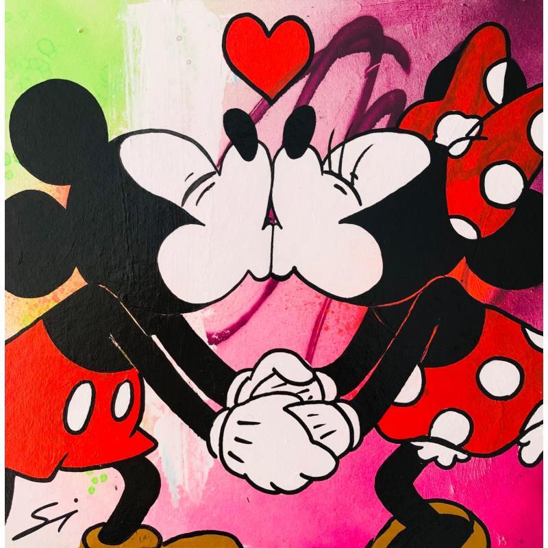 Painting KISS ME MY LOVE by Mestres Sergi | Painting Pop-art Acrylic, Graffiti Pop icons