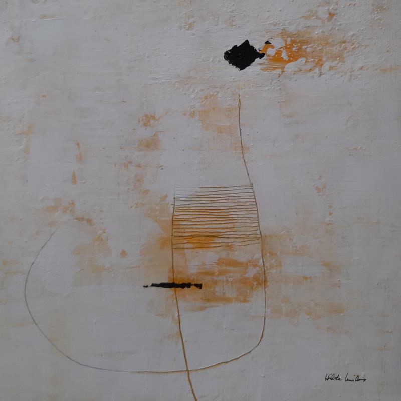 Gemälde abstract white B 54 von Wilms Hilde | Gemälde Abstrakt Acryl Pop-Ikonen
