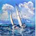 Painting Voiliers by Lallemand Yves | Painting Figurative Marine Sport Acrylic