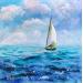 Painting Voilier côte d'opale by Lallemand Yves | Painting Figurative Marine Sport Acrylic