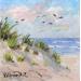 Gemälde Dunes et mouettes 3 von Lallemand Yves | Gemälde Figurativ Marine Acryl