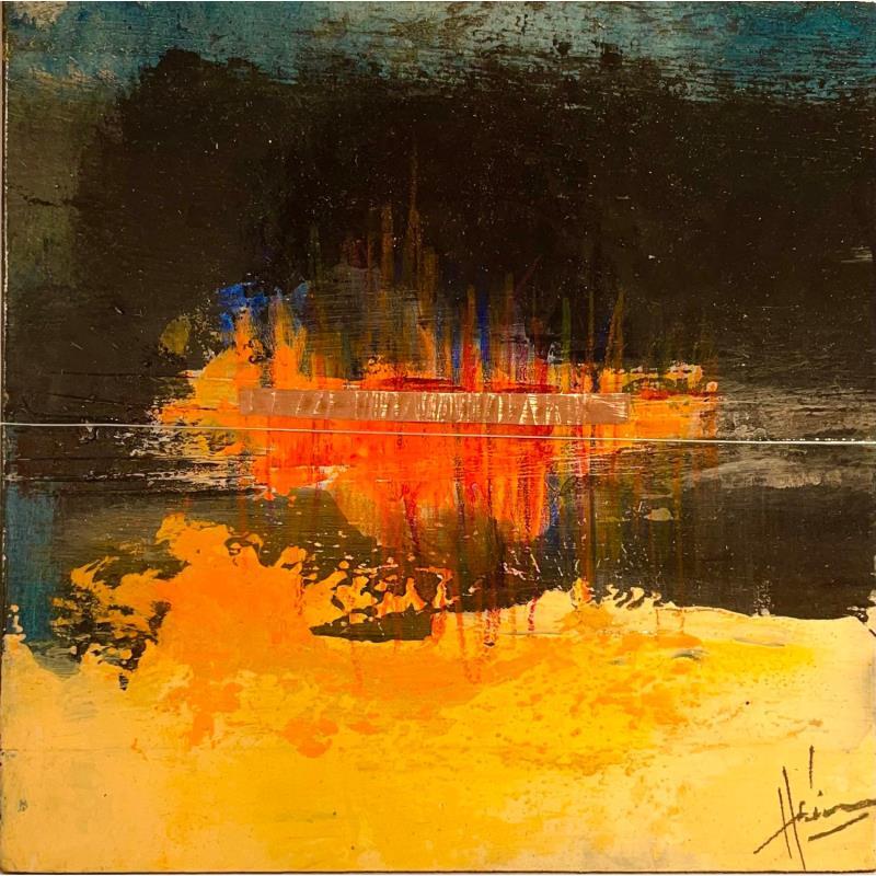 Painting Abstraction 1364 by Hévin Christian | Painting Abstract Acrylic, Oil, Pastel, Wood Minimalist