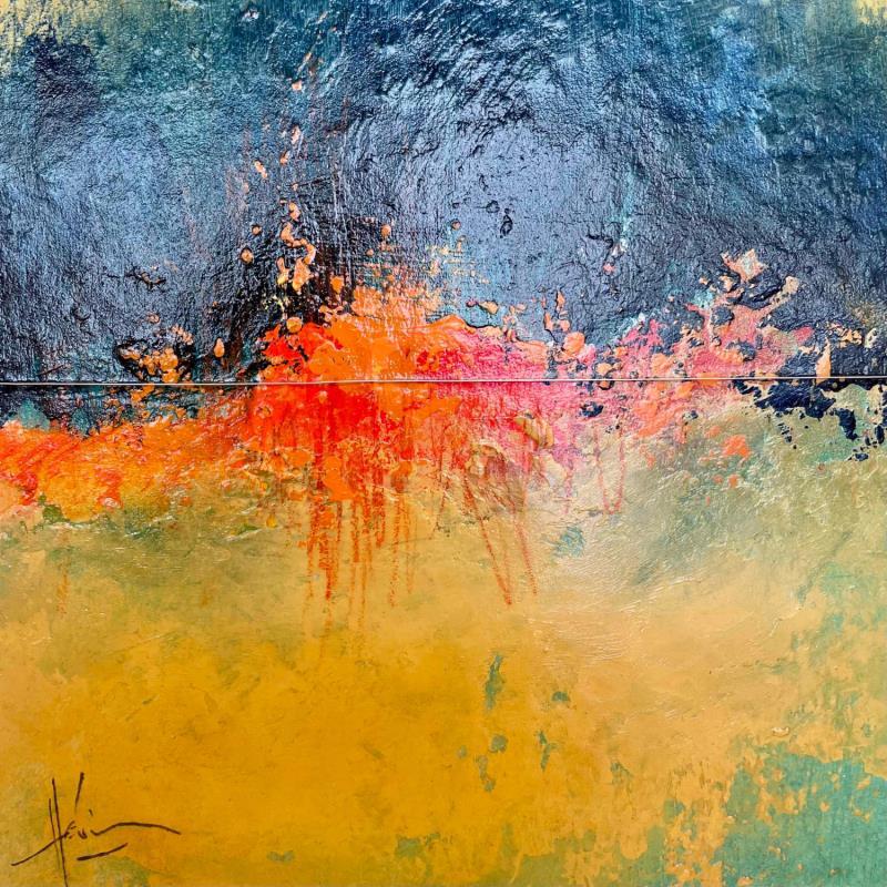 Painting Abstraction 1359 by Hévin Christian | Painting Abstract Minimalist Oil Acrylic Pastel