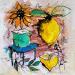 Peinture Limonade par Colombo Cécile | Tableau Art naïf Nature Natures mortes Aquarelle Acrylique Collage Encre Pastel
