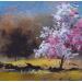 Peinture Doux cerisier par Dalban Rose | Tableau Figuratif Paysages Huile