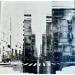 Gemälde STYAMPEDE von Rey Julien | Gemälde Figurativ Urban Architektur Acryl Blattgold