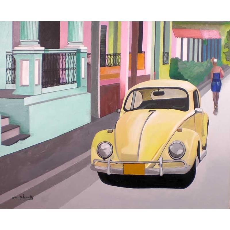 Gemälde La coccinelle à Cuba von Du Planty Anne | Gemälde Figurativ Acryl