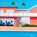Gemälde House with swimming pool von Trevisan Carlo | Gemälde Surrealismus Gesellschaft Urban Architektur Öl