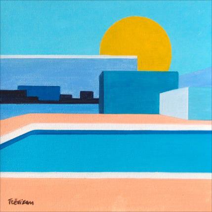 Peinture Sun par Trevisan Carlo | Tableau Surréalisme Huile Architecture, minimaliste, scènes de vie