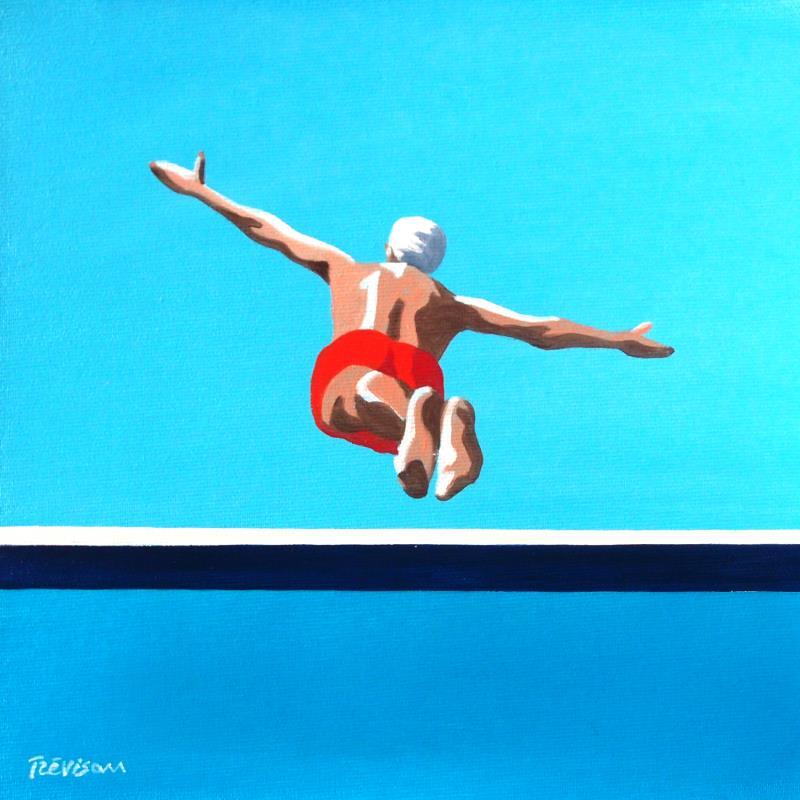 Gemälde The jump von Trevisan Carlo | Gemälde Surrealismus Marine Öl