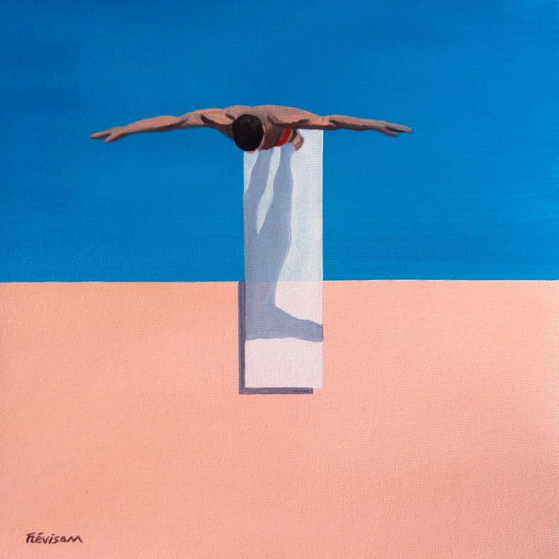 Painting Jump back by Trevisan Carlo | Painting Surrealism Oil Marine