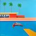 Painting Before bigger splash by Trevisan Carlo | Painting Surrealism Sport Architecture Minimalist Oil
