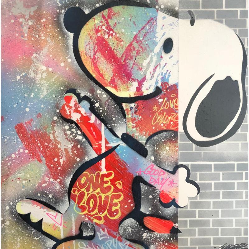 Painting Snoopy Wall by Kedarone | Painting Street art Acrylic, Graffiti Pop icons