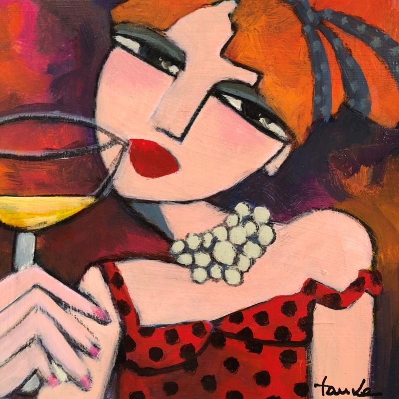 Painting Mystérieuse  by Fauve | Painting Figurative Acrylic Life style, Pop icons