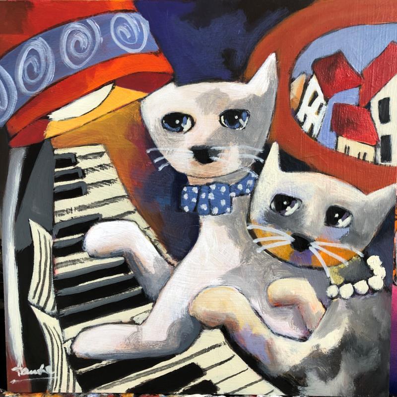 Painting Musiciens  by Fauve | Painting Figurative Acrylic Animals