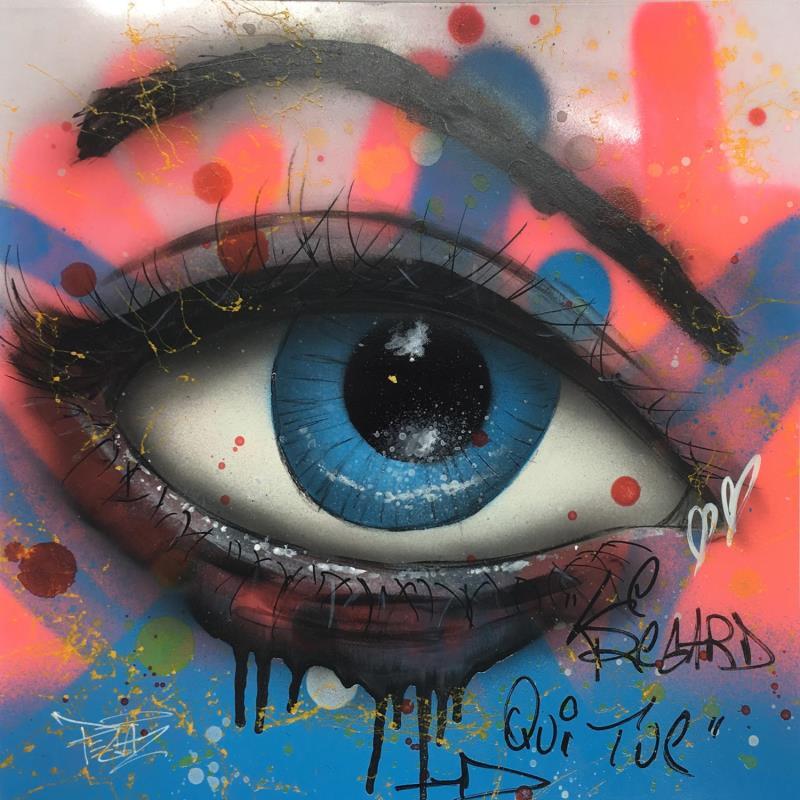 Painting Eye 7 by Pegaz art | Painting Pop-art Acrylic, Graffiti, Plexiglass